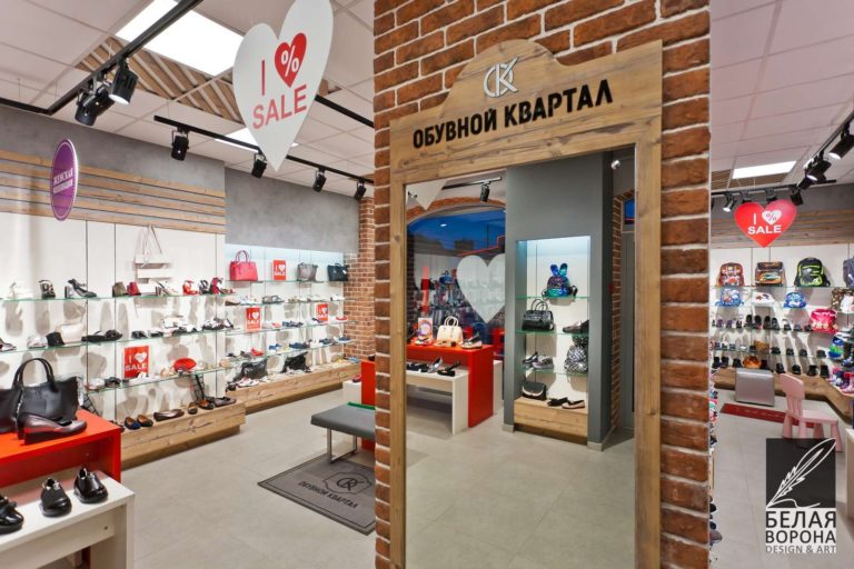 Зеркало для обувного магазина по дизайнерскому проекту